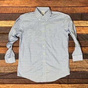 Brooks Brothers Regent Checkered Preppy Dress Button Down Mens Shirt